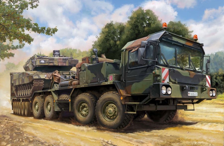 Trumpeter 7196 1/72 Slt56 Tractor w/56-Ton Semi-Trailer