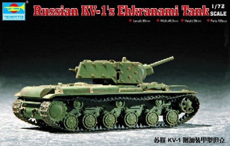 Trumpeter 7230 1/72 Russian KV1S Ehkranami Tank