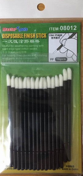 Trumpeter 8012 Disposable Cotton Swab Weathering Finish Sticks (16)