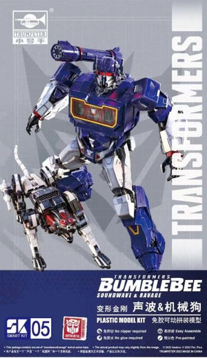 Trumpeter 8112 Transformer Soundwave & Ravage from Bumblebee Movie (3.5" Pre-Painted Snap)