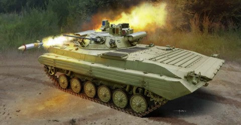 Trumpeter 9558 1/35 Russian BMP2M Armored Fighting Vehicle w/Berezhok Turret