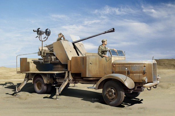 Trumpeter 9595 1/35 L4500A Military Truck w/5cm Flak 41/1 Gun