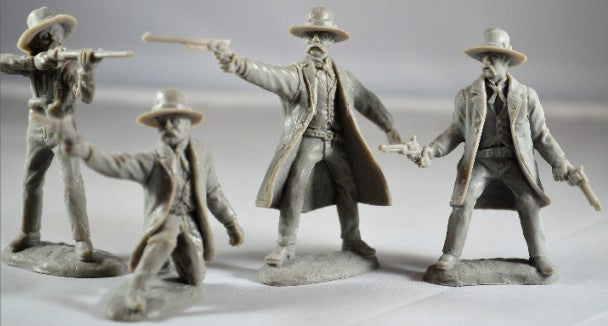Toy Soldiers of San Diego TSSD 21 1/32 Tombstone Set 1: The Gunfighters Figure Playset (4) 