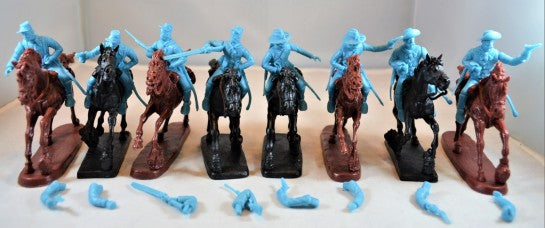 Toy Soldiers of San Diego TSSD 24 1/32 Civil War Cavalry Mounted Figure Playset (8)