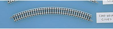 TomyTec 1125 N Scale Curve Track C243-45 - Fine Track -- 9-9/16" 243mm Radius, 45 Degree Sections pkg(2)