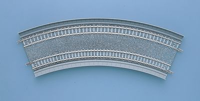 TomyTec 1161 N Scale Curved Double Track DC317-280 - Fine Track -- 12-1/2 & 11" 317 & 280mm Radius, 45 Degree Sections pkg(2)
