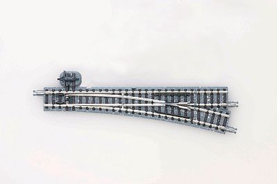 TomyTec 1215 N Scale Manual Turnout (Points) N-PR541-15 - Fine Track -- Right Hand w/21-5/16" 541mm Radius, 15 Degree Diverging Route