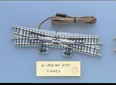 TomyTec 1245 N Scale Remote Double-Slip Turnout (Points) N-PXR140-15 - Fine Track -- Right Hand w/5-1/2" 140mm Radius, 15 Degree Diverging Routes