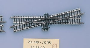 TomyTec 1323 N Scale 15 Degree Crossing XL140-15 - Fine Track -- Left Hand 5-1/2" 140mm Straight Length