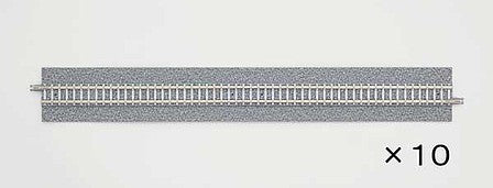 TomyTec 1730 N Scale Wide-Roadbed PC Straight Track S280 - WP - Fine Track -- pkg(10)