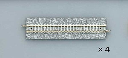 TomyTec 17615 N Scale Wide-Roadbed PC Straight S140-WP - Fine Track -- 5-1/2" 140mm pkg(4)