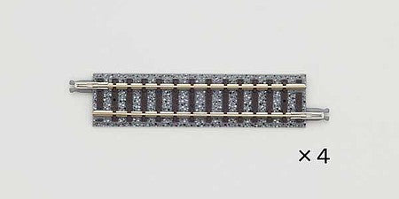 TomyTec 18032 N Scale Straight Track S72.5 - Fine Track -- 2-7/8"  72.5mm pkg(4)