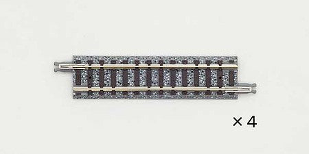 TomyTec 18049 N Scale Straight Track S70 - Fine Track -- 2-3/4"  70mm pkg(4)