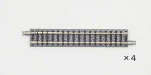 TomyTec 18056 N Scale Straight Track S99 - Fine Track -- 3-7/8"  99mm pkg(4)