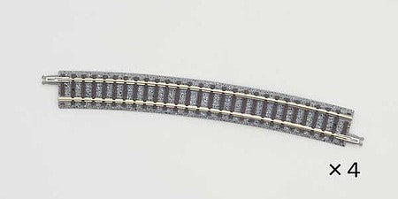 TomyTec 18537 N Scale Curve Track C541-15 - Fine Track -- 21-5/16"  541mm Radius, 15 Degrees pkg(4)