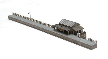 TomyTec 259329 N Scale Station w/Platform A2 -- Kit - 15-3/8 x 2-3/8 x 2"  39 x 6 x 5cm