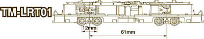 TomyTec 259770 N Scale Streetcar Power Chassis -- TM-LRT01 for Kumamoto City Tram 0800