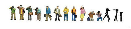 TomyTec 268178 N Scale Photographer Figures & Accessories pkg(11)
