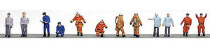 TomyTec 288060 N Scale People in Fire Station -- Firefighters pkg(12)