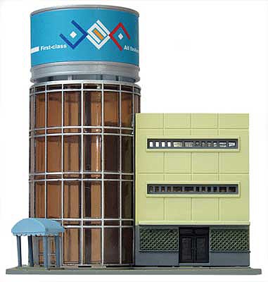 TomyTec 293743 N Scale Contemporary Office Tower -- Kit - 4-5/16 x 2-3/8 x 2-3/8" 11 x 6 x 6cm