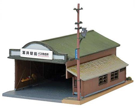 TomyTec 293750 N Scale City Bus Station No. 3 -- Kit - 2-3/8 x 3-1/2 x 1-9/16" 6 x 9 x 4cm