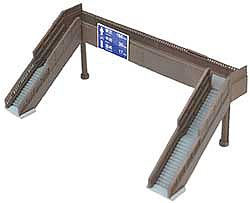 TomyTec 301165 N Scale Pedestrian Overpass -- Kit - 12 x 7 x 5cm pkg(2)