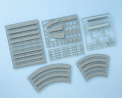 TomyTec 3076 N Scale Tram Rail Accessories Kit #1 - Cobblestone -- Street Track Insert for 1 PR or PL140-30 Turnout & Platform