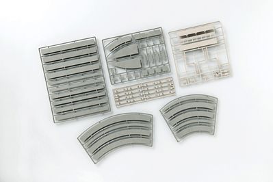TomyTec 3079 N Scale Tram Rail Accessories Kit #2 - Asphalt -- Street Track Insert for 1 PR or PL140-30 Turnout & Platform