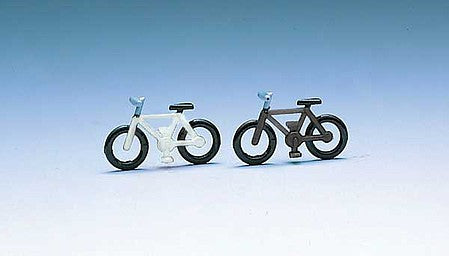TomyTec 3583 N Scale Bicycles -- Black, White pkg(2)