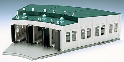 TomyTec 4053 N Scale Masonry 3-Stall Roundhouse -- Kit