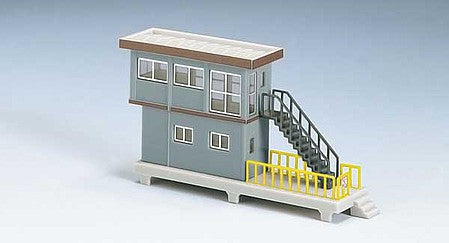 TomyTec 4224 N Scale Interlocking Signal Tower -- Kit - Gray