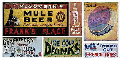 T2 Decals HOFOOD002 HO Scale Food Sign Decals -- Set #2
