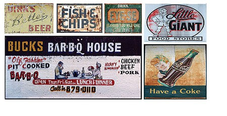 T2 Decals HOFOOD004 HO Scale Food Sign Decals -- Set #4