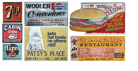 T2 Decals HOFOOD005 HO Scale Food Sign Decals -- Set #5