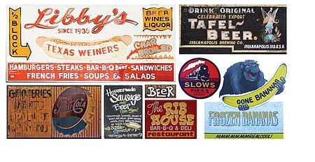 T2 Decals HOFOOD006 HO Scale Food Sign Decals -- Set #6