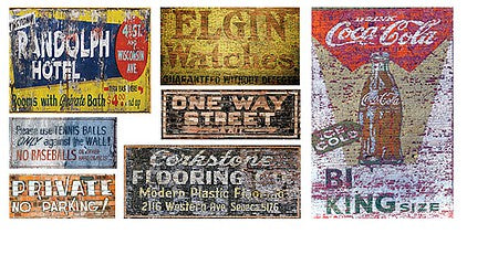 T2 Decals HOGHOS001 HO Scale Ghost Sign Decals -- Set #1