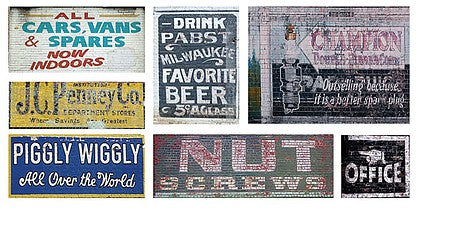 T2 Decals HOGHOS003 HO Scale Ghost Sign Decals -- Set #3