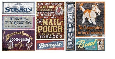 T2 Decals HOGHOS009 HO Scale Ghost Sign Decals -- Set #9