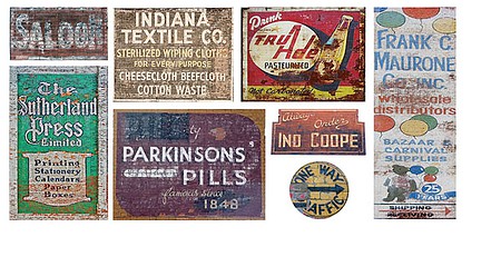 T2 Decals HOGHOS012 HO Scale Ghost Sign Decals -- Set #12