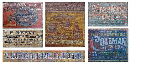 T2 Decals HOGHOS014 HO Scale Ghost Sign Decals -- Set #14
