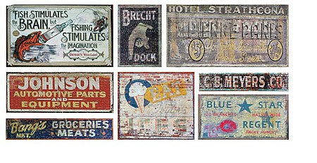 T2 Decals HOGHOS015 HO Scale Ghost Sign Decals -- Set #15