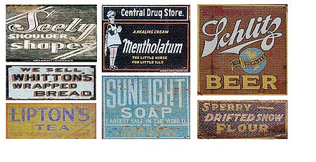 T2 Decals HOGHOS016 HO Scale Ghost Sign Decals -- Set #16