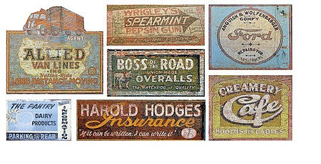 T2 Decals HOGHOS019 HO Scale Ghost Sign Decals -- Set #19