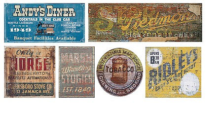 T2 Decals HOGHOS025 HO Scale Ghost Sign Decals -- Set #25