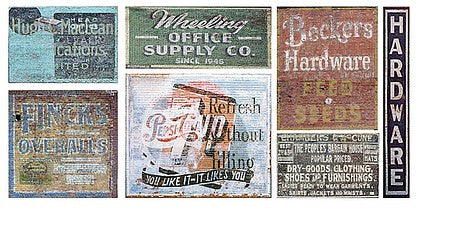 T2 Decals HOGHOS026 HO Scale Ghost Sign Decals -- Set #26