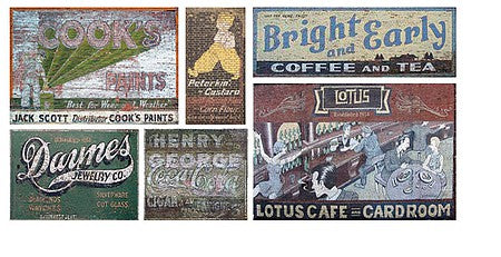 T2 Decals HOGHOS028 HO Scale Ghost Sign Decals -- Set #28