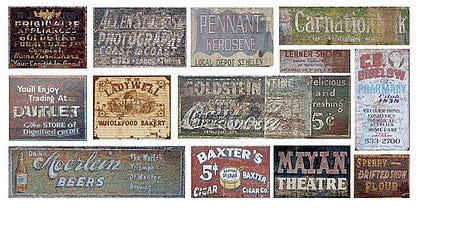 T2 Decals HOGHOS031 HO Scale Ghost Sign Decals -- Set #31