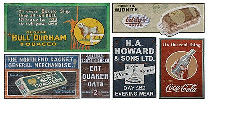 T2 Decals HOGHOS041 HO Scale Ghost Sign Decals -- Set #41