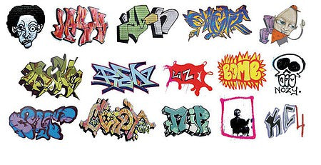 T2 Decals HOGRAF012 HO Scale Graffiti Decals -- Set #12