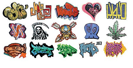 T2 Decals HOGRAF018 HO Scale Graffiti Decals -- Set #18